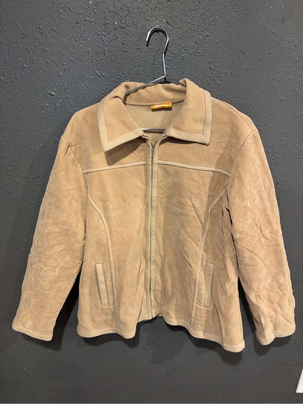 Vitorio Romani Tan Suede Zip Jacket